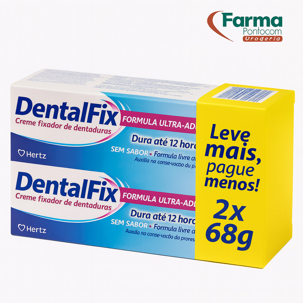 Kit Dentalfix Sem Sabor 2un Com 68g Cada Kley Hertz em Oferta na Shopee