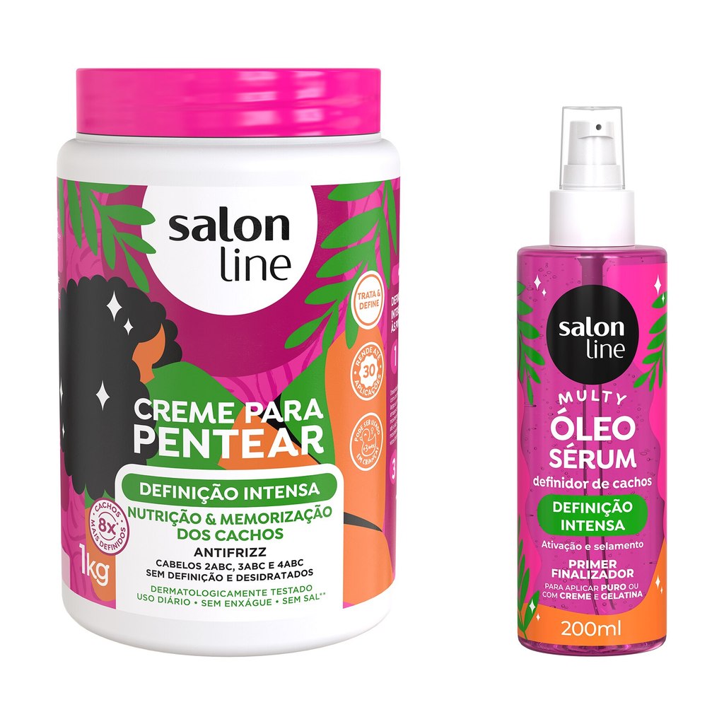 Kit Definição Intensa com Creme para Pentear e Óleo Sérum em Oferta na Shopee