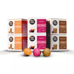 Kit Dolce Gusto Queridinhos - 60 Cápsulas - Espresso, Au Lait e Mochaccino Canela