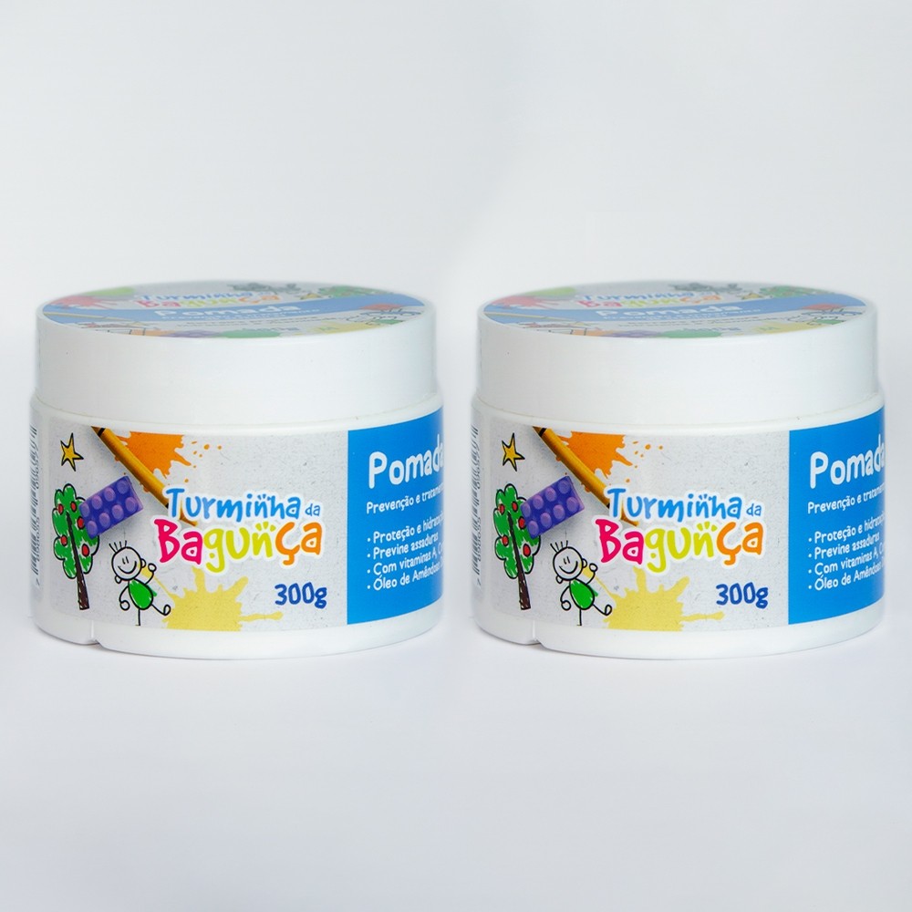 KIT 02 Potes Pomadas prevenção e tratamento de Assaduras TURMINHA DA BAGUNÇA 300g