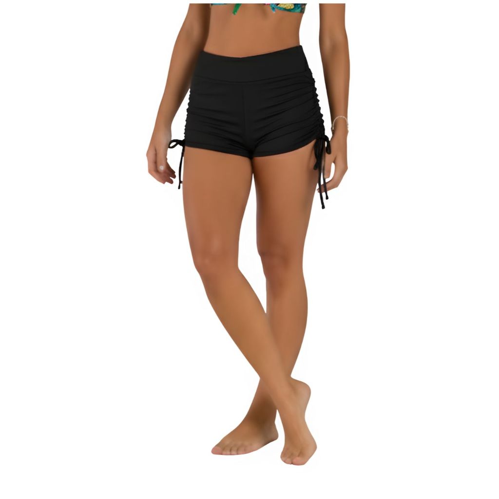 Calcinha Shorts Saida de Praia Arsie Cos Alto Proteção UV Regulagem Lateral