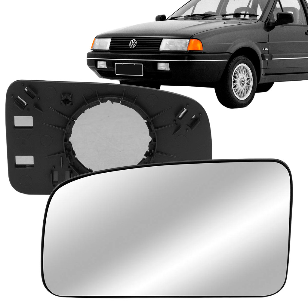 Lente Espelho Retrovisor Com Placa Santana 91 92 93 94 95 em Oferta na Shopee