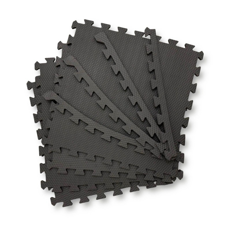 Kit 10 Tatame Tapete Eva Premium Academia Crossfit Artes Marciais Preto 50x50cm 10mm Envio Imediato em Oferta na Shopee