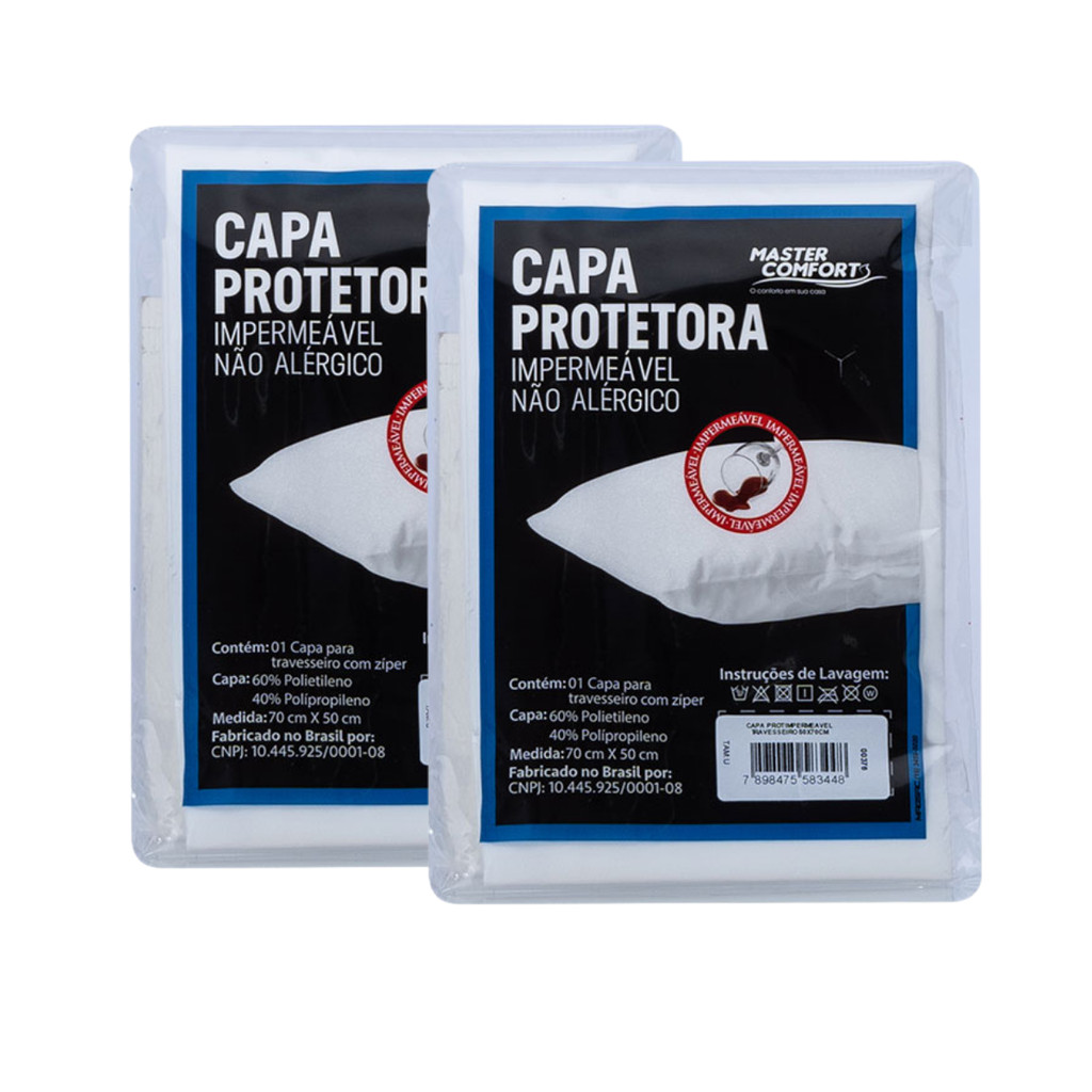 Kit 2 Protetores Travesseiro Imperméavel 50x70cm em Oferta na Shopee