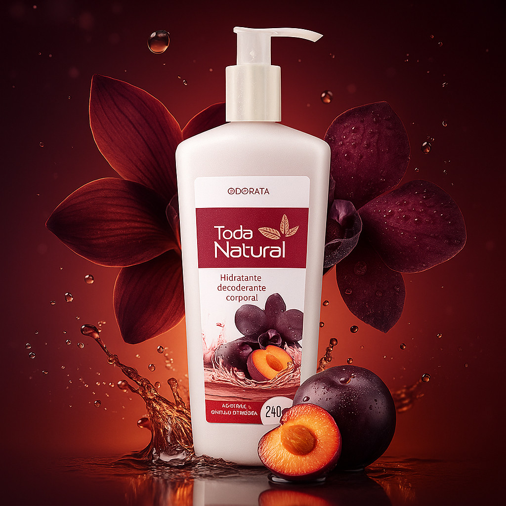 Odorata Hidratante Ameixa e Orquídea Negra 240ml Toque Aveludado e Cheiro Marcante