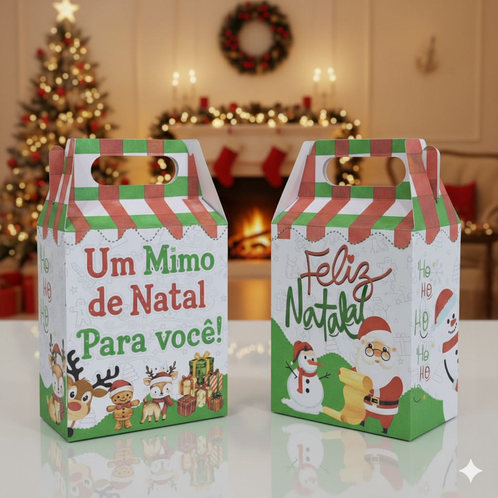 Caixinha Maleta Maletinha Feliz Natal / Lembrancinha Festa Aniversário e Decoração