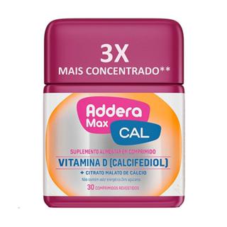 Suplemento Alimentar Addera Max Cal 30 Comprimidos Revestidos em Oferta na Shopee