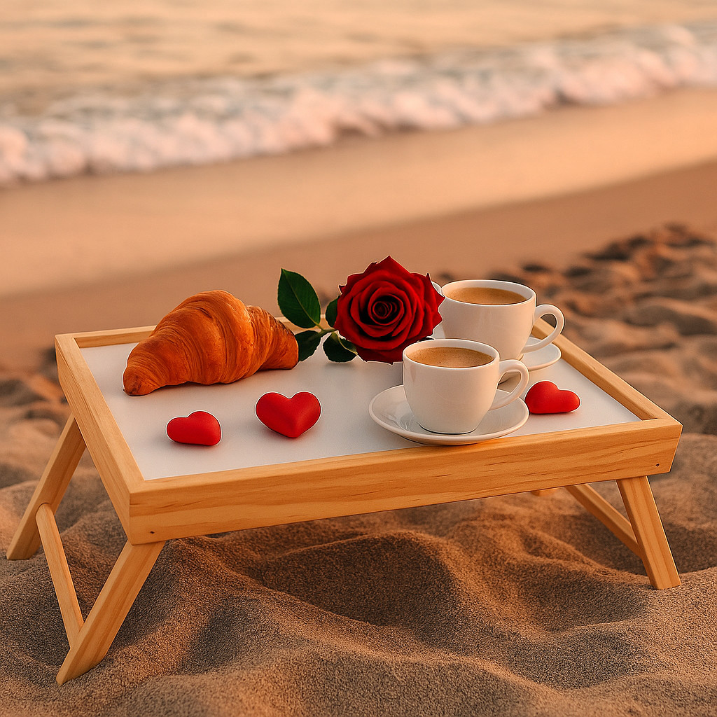 Bandejas Mesa de Café da Manhã Pés Dobráveis em Madeira Ideal para Café Na Cama Sofá