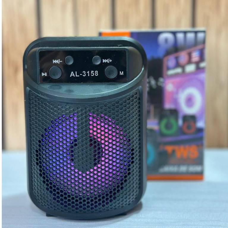 Caixinha Caixa de Som Bluetooth Portátil Led 8w SD/Rádio/USB/TF/FM/MP3 Presente AL-3158 em Oferta na Shopee