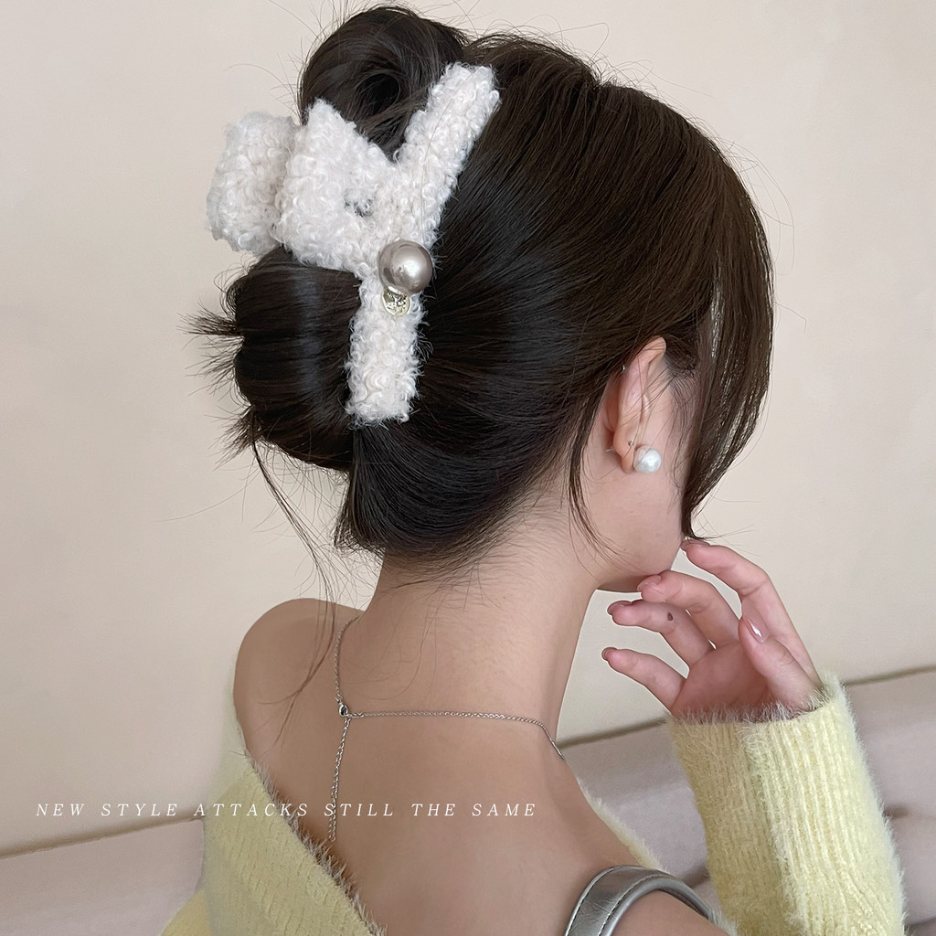 High-End sentir grampo de cabelo de pelúcia grande garra clipe de cabelo feminino volta cabeça Hairpin 2026 novo estilo 