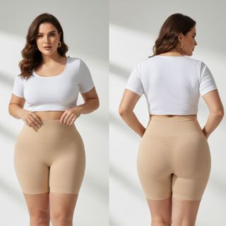 Shorts Modelador Sem Costura Selene com Cintura Antideslizante em Silicone em Oferta na Shopee
