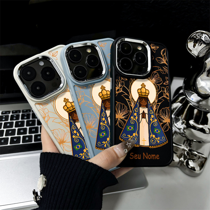 Capinha personalizada nossa senhora aparecida para iPhone 11 13 12 pro xr xs max 14 15 16 pro max 14 plus 17 air em Oferta na Shopee