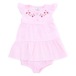 Vestido Bebê Kiko Baby Bordado Morangos 100% Algodão em Oferta na Shopee