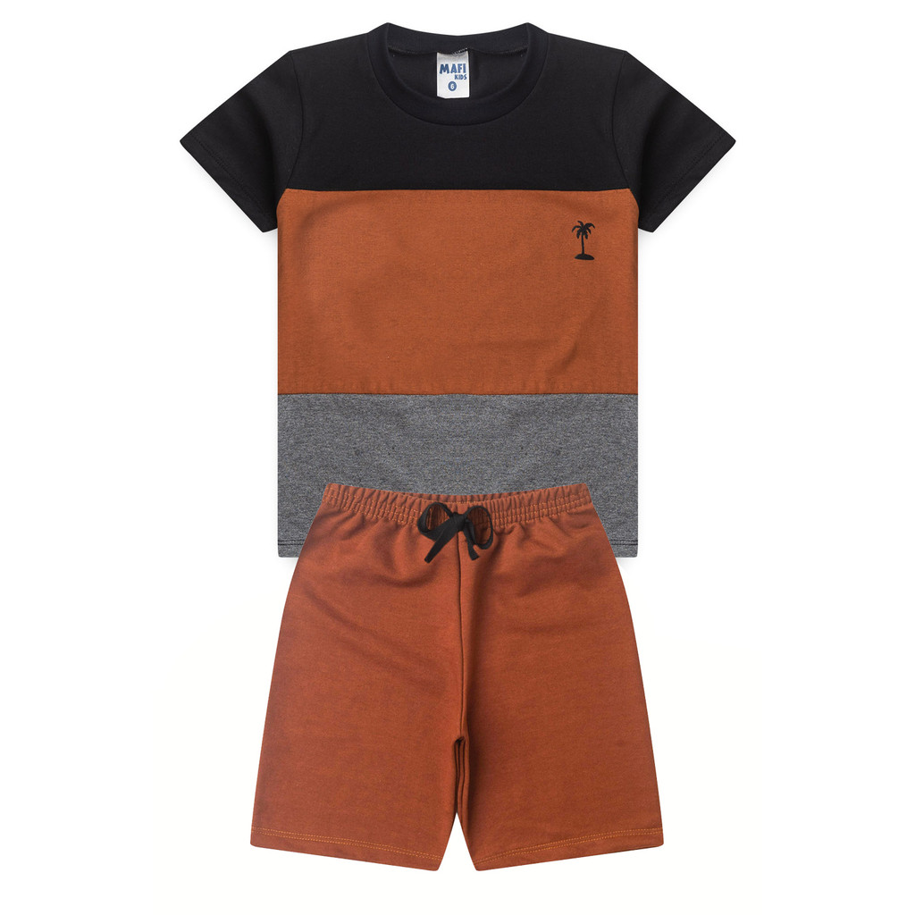Conjunto Infantil Menino Coqueiro Verão - Mafi Kids em Oferta na Shopee