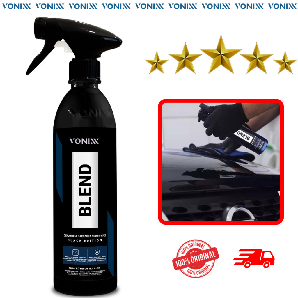 BLEND CERAMIC & CARNAÚBA SPRAY WAX BLACK EDITION 500ml - VONIXX - CERA LÍQUIDA