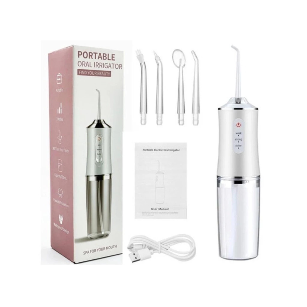 HYQ1726 Irrigador Bucal Portátil Branco Jato D`água em Oferta na Shopee