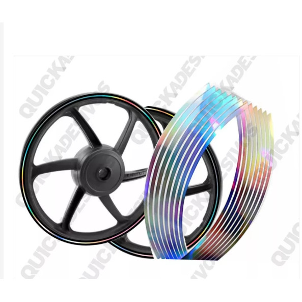 friso Holográfico Adesivo Fita 2 Roda moto