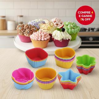 12 Peças formas de Silicone para Muffin Formato Redondo Coração Molde de Bolo Cozinha Utensílios para Assar e Cozinhar em Oferta na Shopee