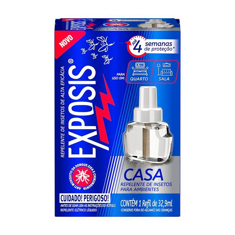 Refil Repelente Elétrico Líquido Exposis Casa 32,9ml em Oferta na Shopee