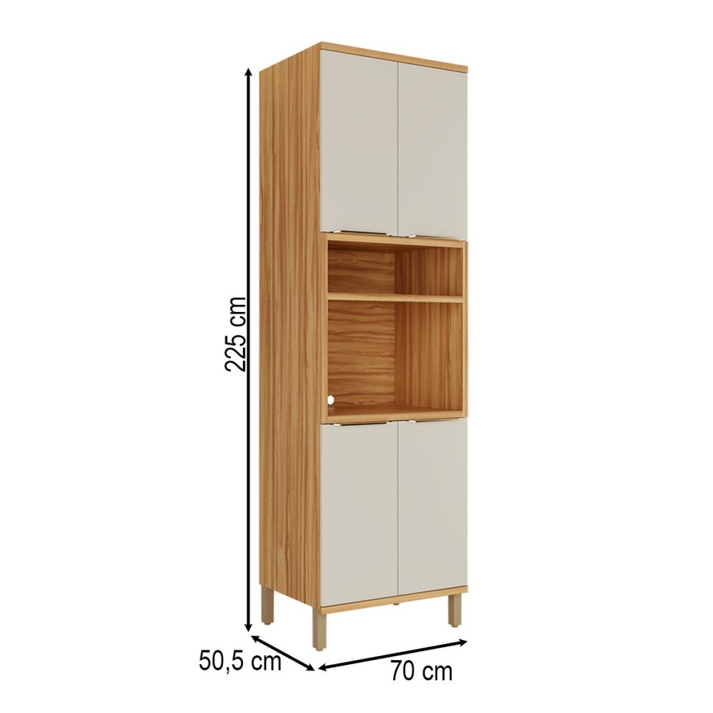 Paneleiro Sauvignon 4 Portas 100% Mdf - Rio Doce — imagem 2 de 2