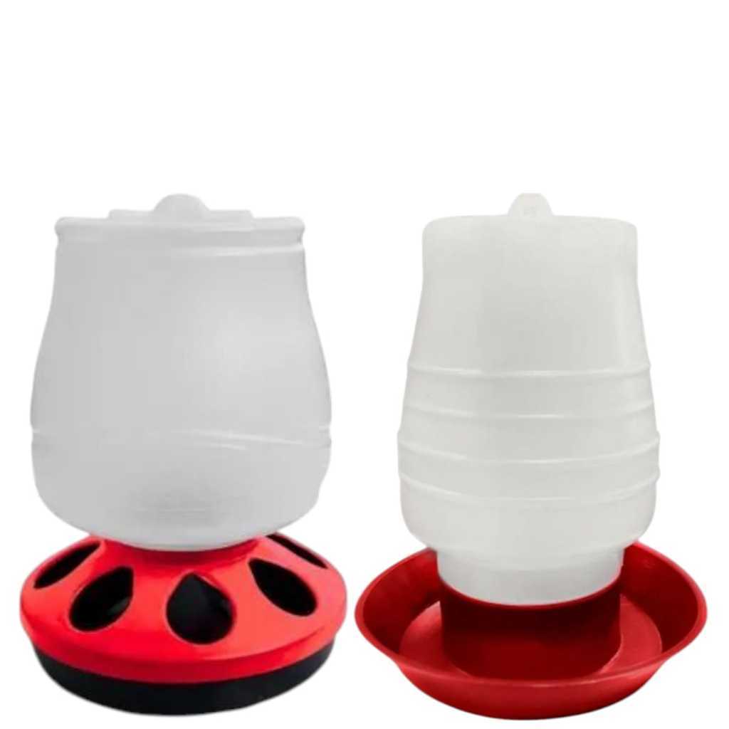 KIT COMEDOURO AUTOMATICO AVES 1,5KG E BEBEDOURO AVES  2LTS