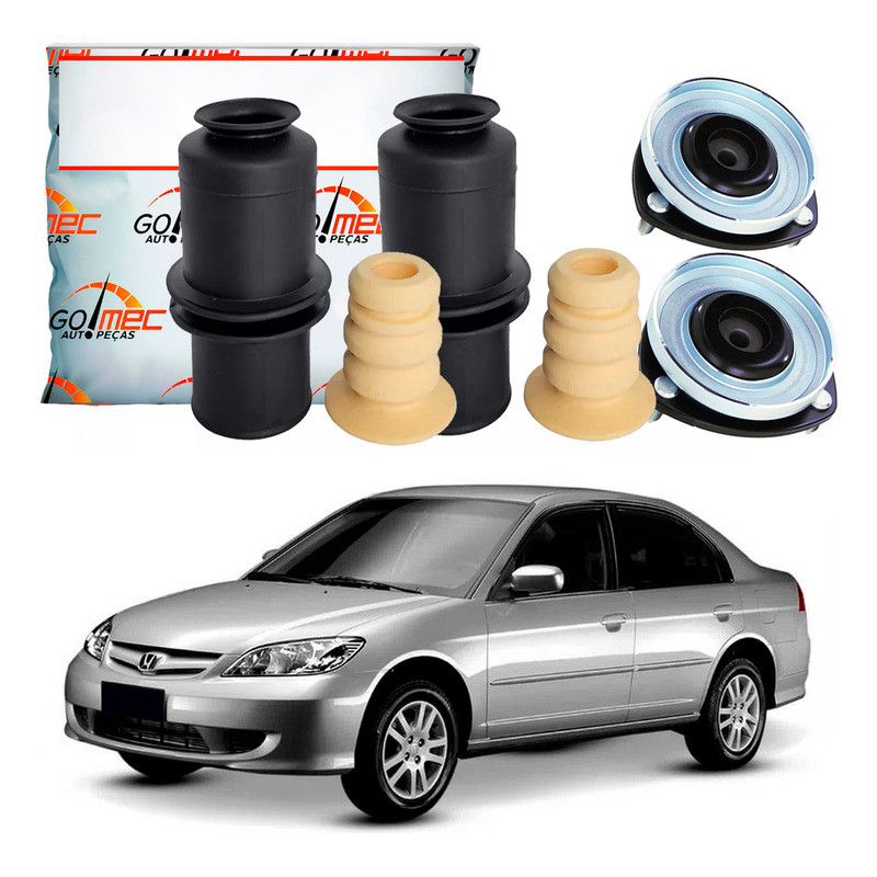 Kit Batente Coifa Dianteiro Honda Civic 1.7 2004 A 2006