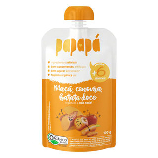 Papinha Papapá Orgânica Maçã, Cenoura, Batata-Doce 100g em Oferta na Shopee