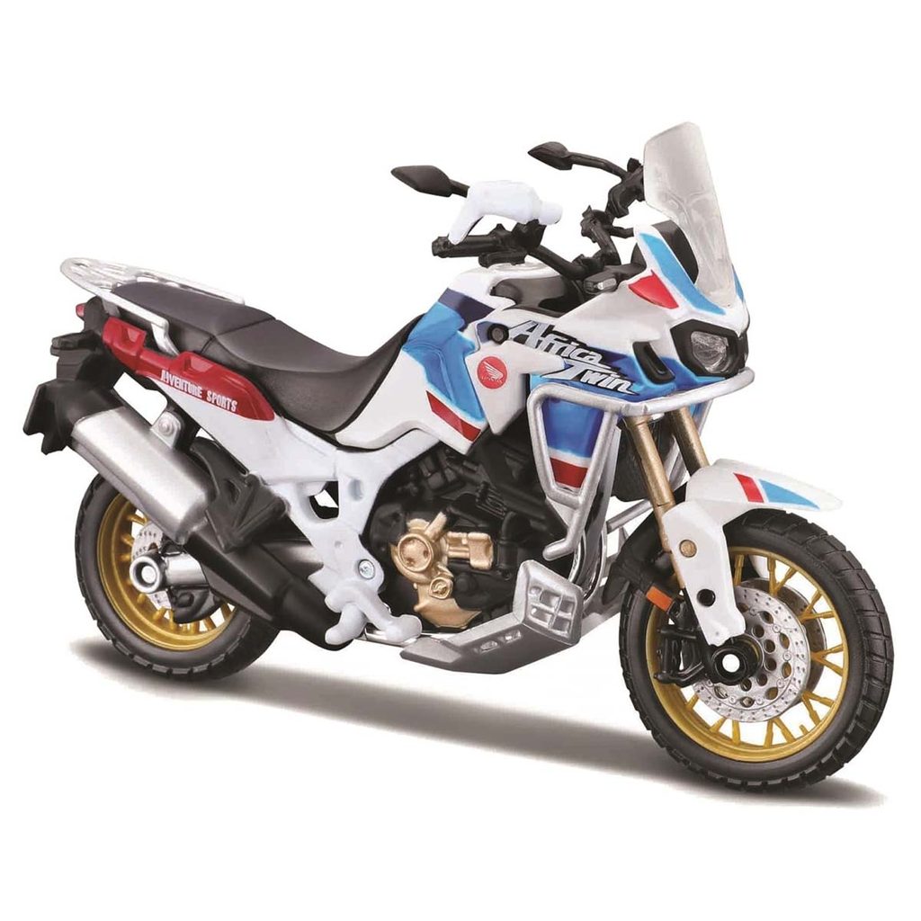 Miniatura Honda Africa Twin Adventure Branca Burago 1/18