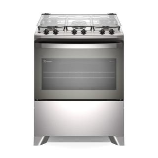 Fogão 5 bocas Electrolux Cinza Efficient Mesa Inox, PerfectCook e VaporBake® (FE5IG)