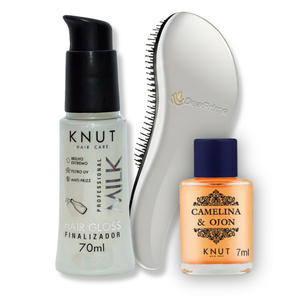 HAIR GLOSS KNUT MILK 70ML + ESCOVA + OLEO