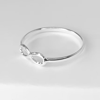 Anel Feminino com Símbolo do Infinito Eterno Banhado a Ouro em Oferta na Shopee