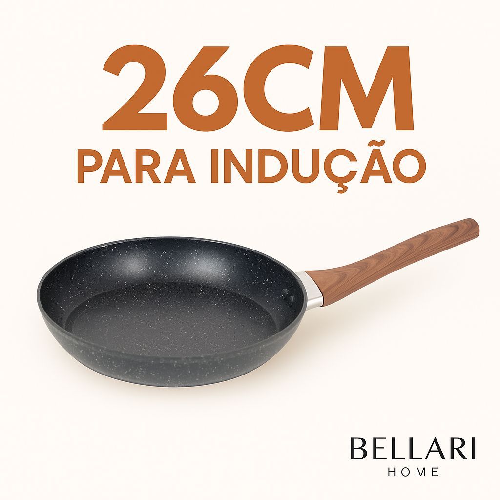 Frigideira Ceramica Antiaderente Indução Moderna 24/26 Cm Não Gruda Fogão Gás/Indução Cooktop