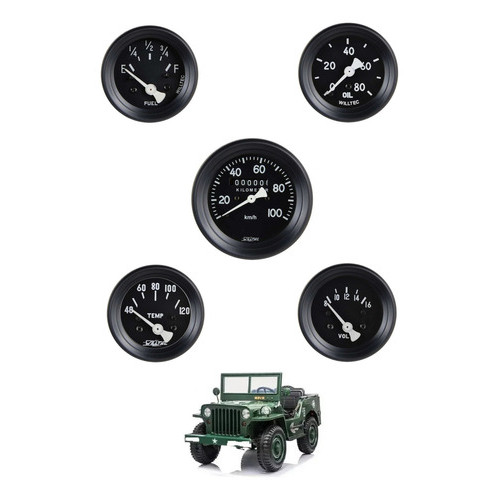 Kit Painel Militar Velocímetro Jeep Willys