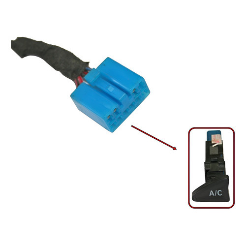 Chicote Plug Do Botão Do Ar Condicionado Jac J2  - Azul