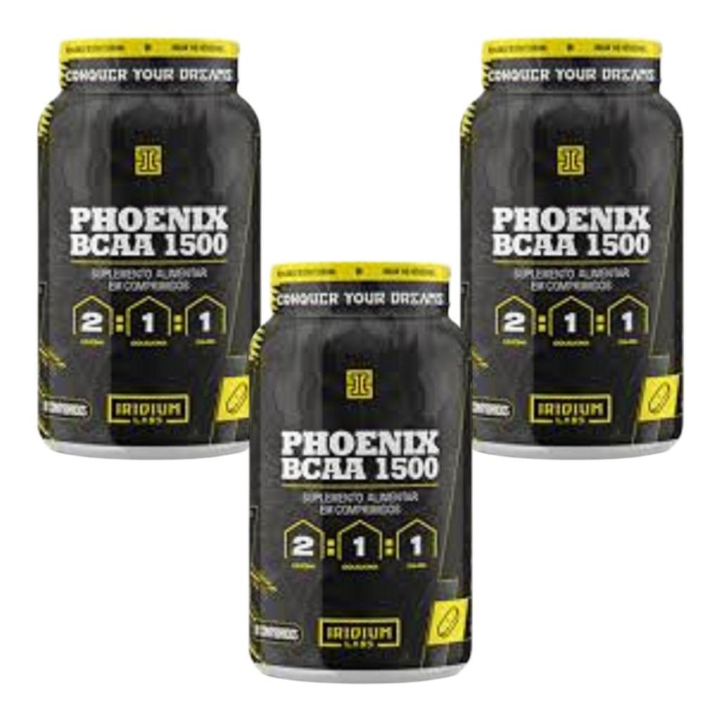 Kit Phoenix BCAA 1500 Iridium Labs Com 3 Unidades De 90 Comprimidos Cada