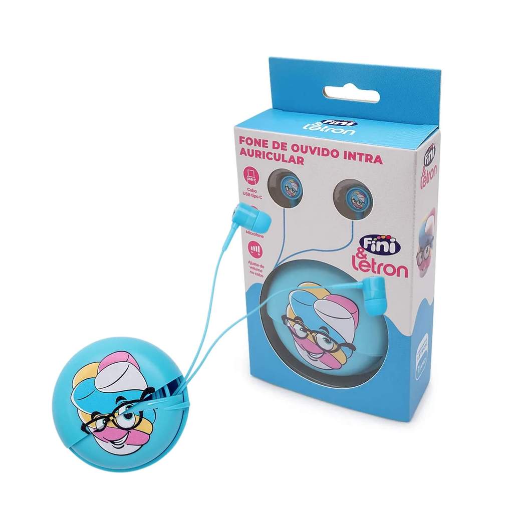 Fone de Ouvido Marshmallow Fini Intra Auricular com Fio 1M Letron Leonora - 10321