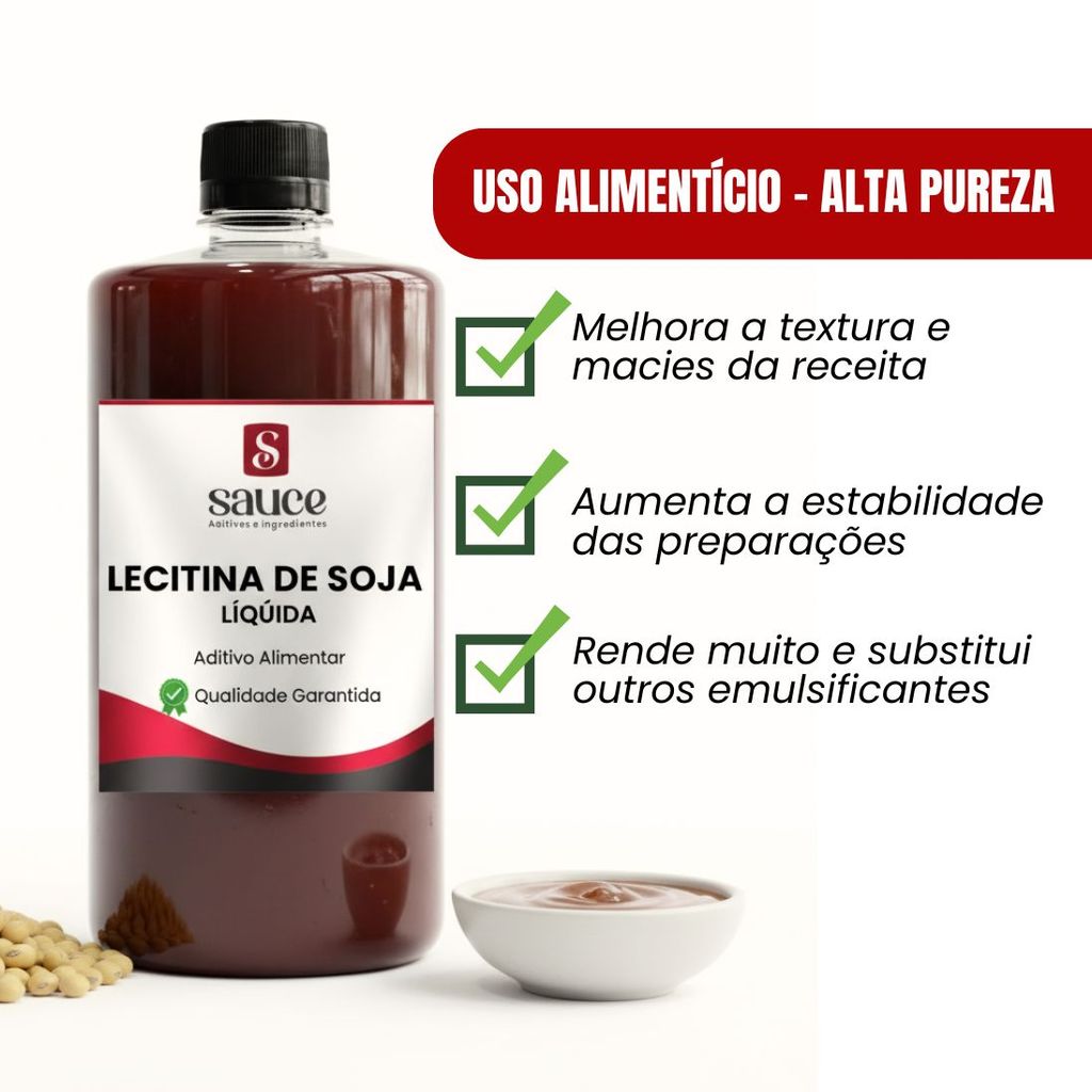 Lecitina de Soja Líquida – Emulsificante Alimentício para Panificação e Doces – Uso Profissional