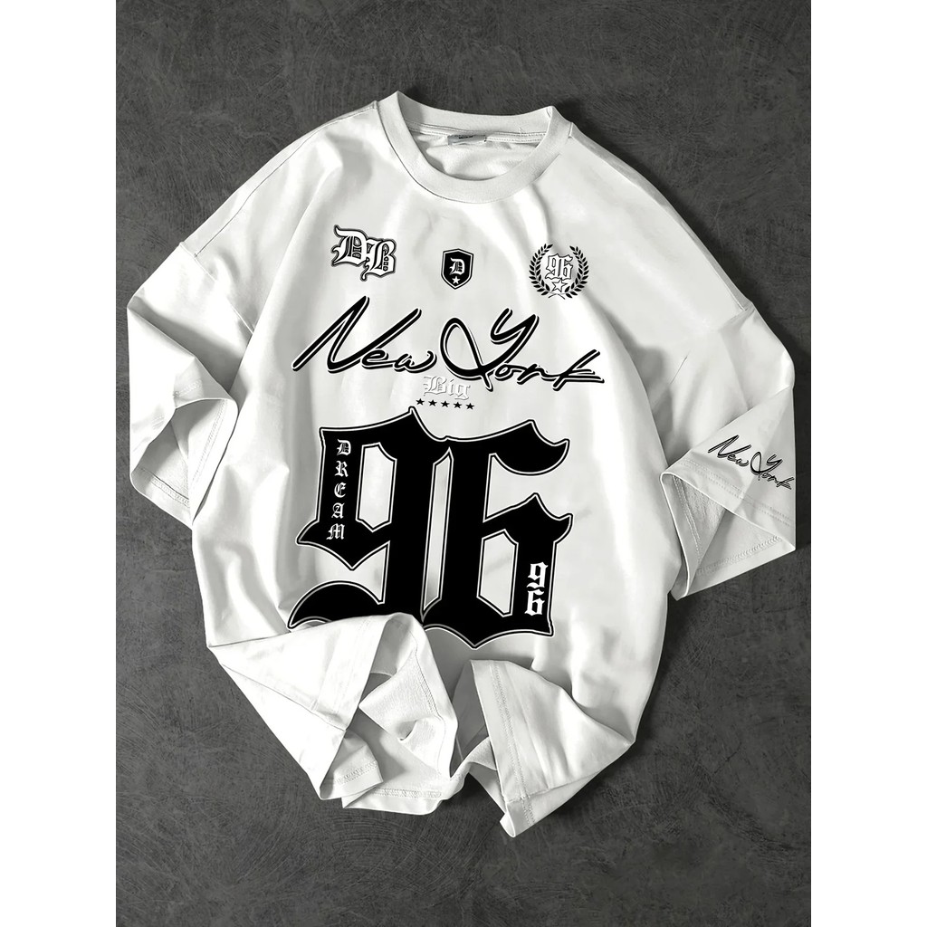 Tshirt Feminina Big New York Estampada Lançamento Camiseta 100% Algodão Camisetão Camisa Oversized Plus - Camisarte