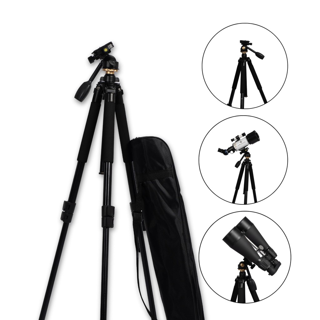 Tripé Uranum Profissional Suporte Estável Para Binóculos Telescópios Câmeras Lunetas Acessórios