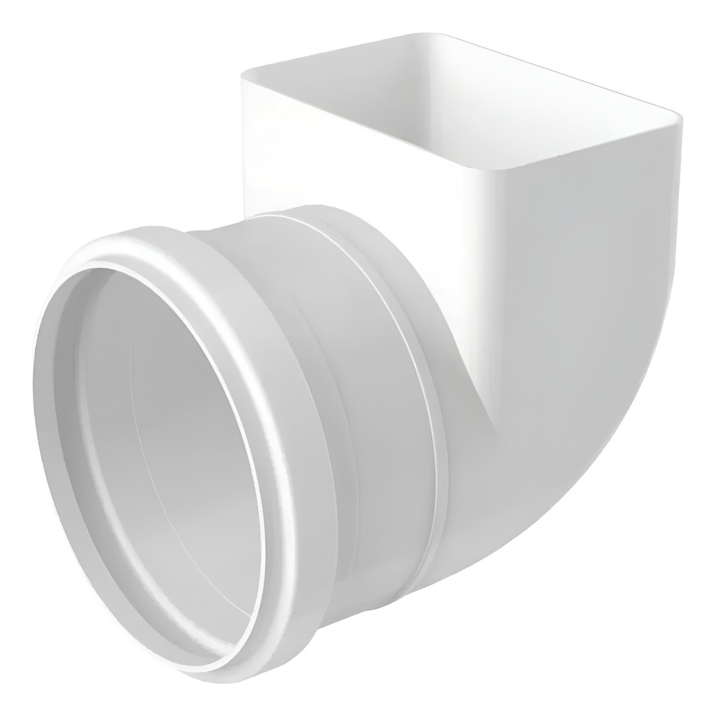 Joelho Cotovelo Para Calha 100mm X 65mm Transição Retangular em Oferta na Shopee