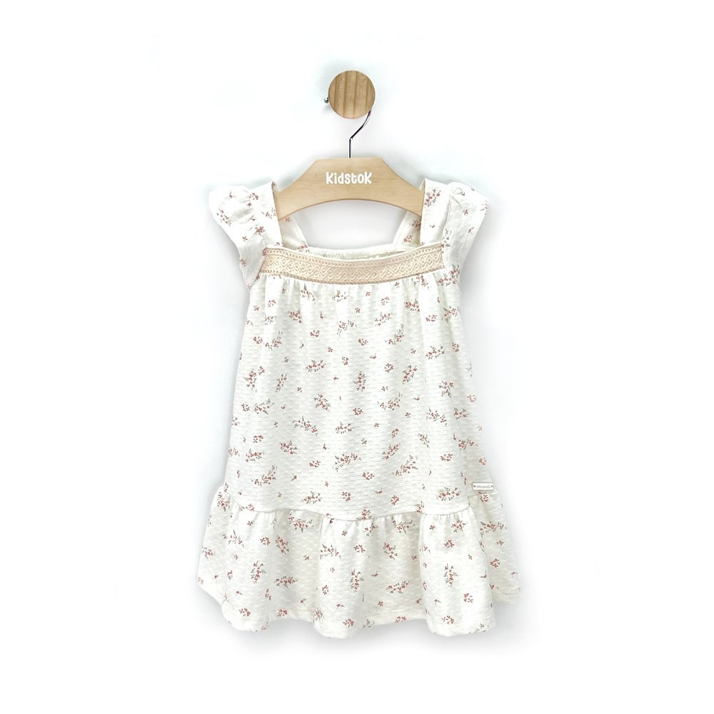 Vestido Menina Floral Renda Linho - Mundi em Oferta na Shopee