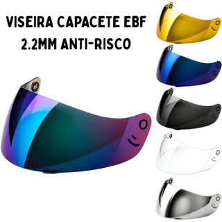 Viseira Capacete EBF New Spark Colorida 2.2mm Anti-Risco em Oferta na Shopee