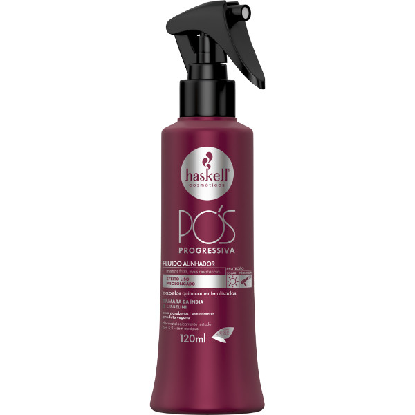 Fluido Alinhador Pós Progressiva 120ml Haskell | Efeito Liso Prolongado e Fios Sem Frizz em Oferta na Shopee