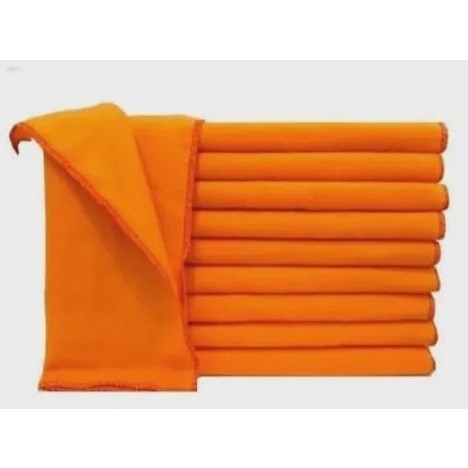 Kit 20 Flanelas 28X28cm   Laranja 100% Algodão – Alta Qualidade para Limpeza e Polimento em Oferta na Shopee