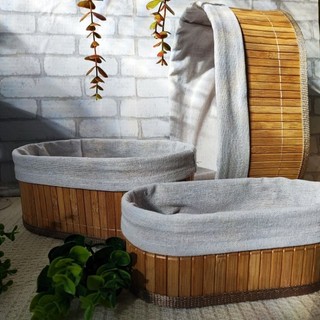 Organização com Charme: Cesta Oval de Bambu Natural