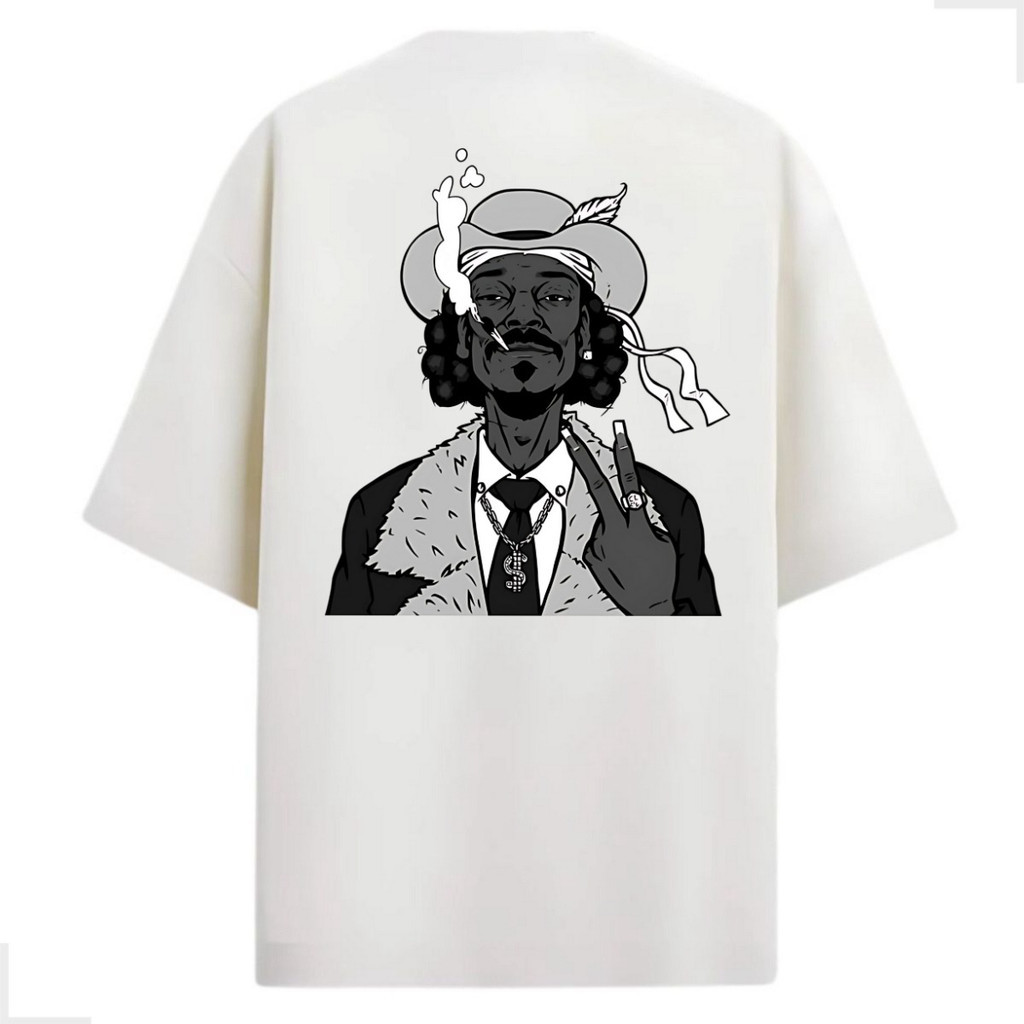 Camiseta Oversized Gola Redonda Rapper Snoop Dogg Lançamento