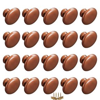 Puxador Pontual Cobre Fosco Para Portas e Gavetas de Móveis Com Parafusos Inclusos - Kit com 20 Unid