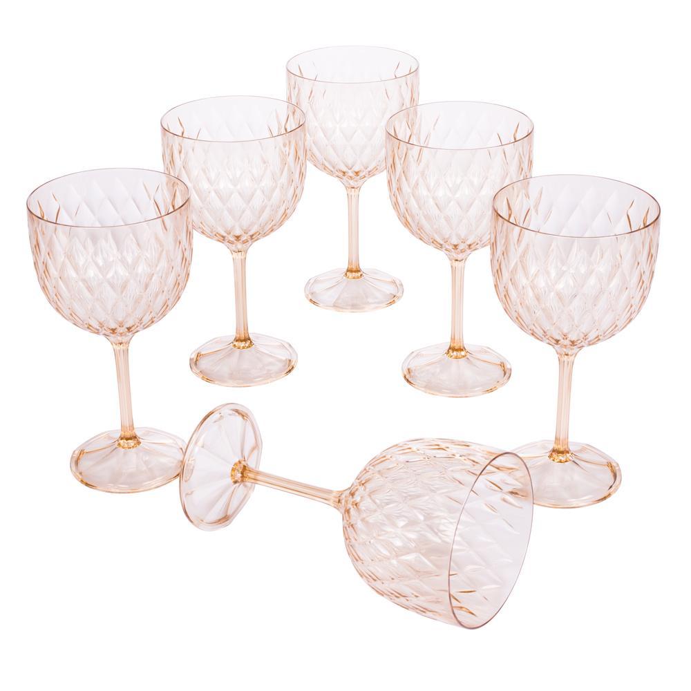 Kit Natal 6 Taças Gin Glamour Citrino Plasútil em Oferta na Shopee