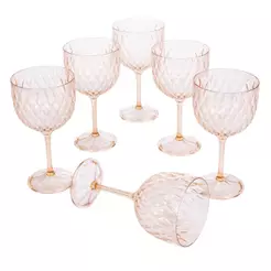 Kit Natal 6 Taças Gin Glamour Citrino Plasútil