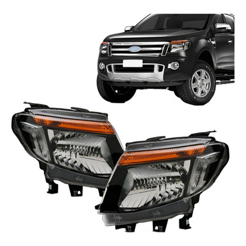 Par Farol Manual Mascara Negra Ranger 2013 A 2016
